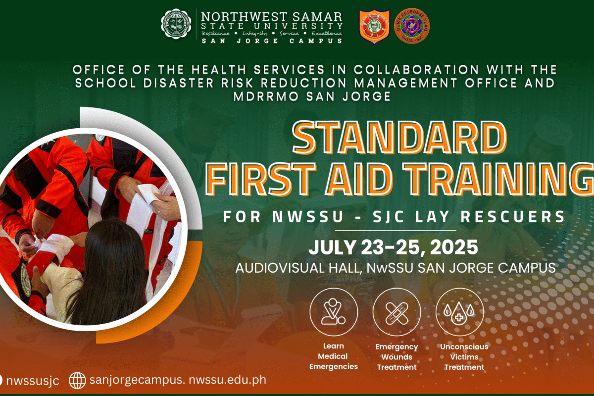 STANDARD FIRST AID TRAINING FOR NWSSU-SJC LAY RESCUERS